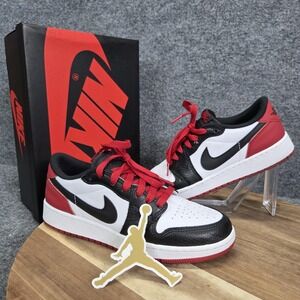 Nike Air Jordan 1 Retro Low OG Shoes Youth Size‎ 5Y Black Toe GS CZ0858-106